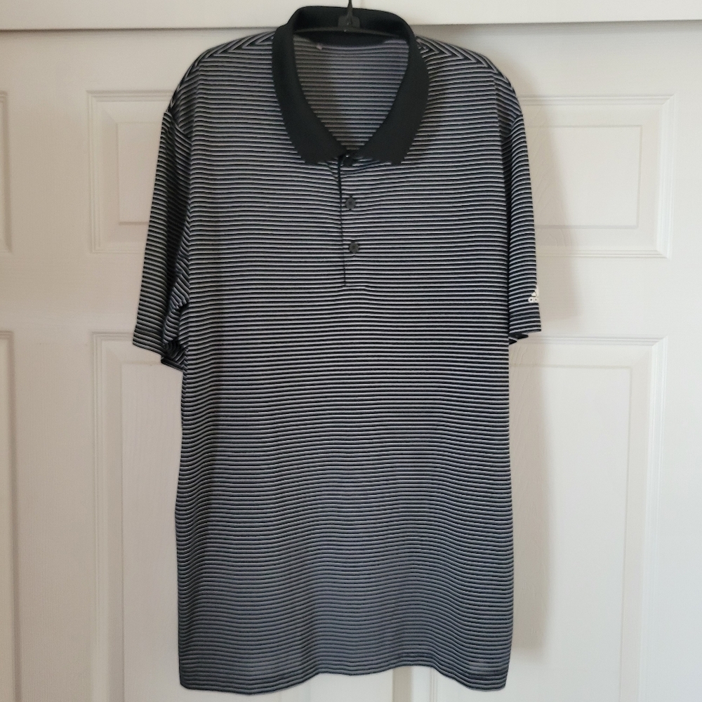 Men's Striped Adidas Golf Shirt Size XL *"With Bonus Polo*
